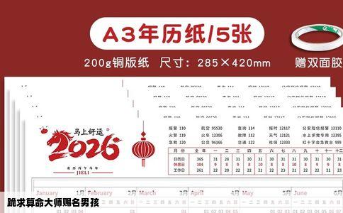 跪求算命大师赐名男孩