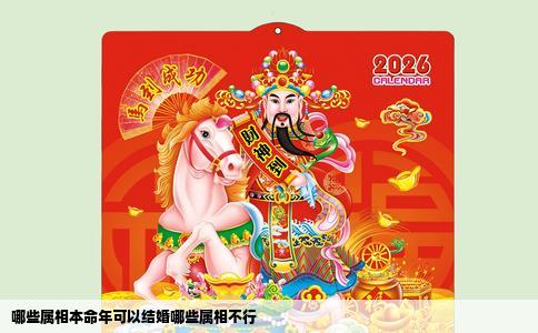 哪些属相本命年可以结婚哪些属相不行