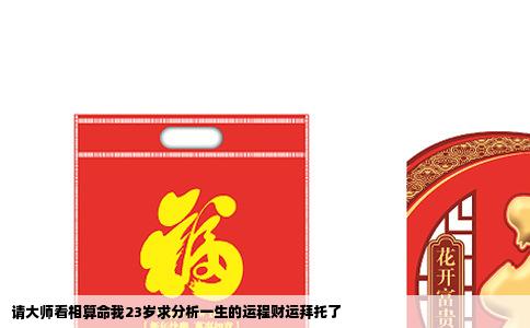 请大师看相算命我23岁求分析一生的运程财运拜托了