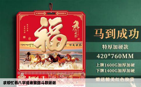 求帮忙看八字或者紫微斗数谢谢