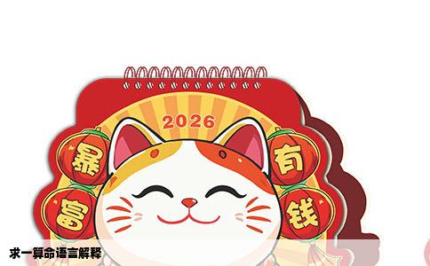 求一算命语言解释