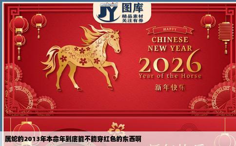 属蛇的2013年本命年到底能不能穿红色的东西啊