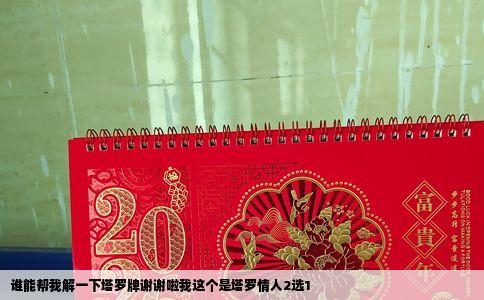 谁能帮我解一下塔罗牌谢谢啦我这个是塔罗情人2选1