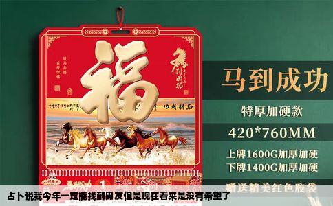 占卜说我今年一定能找到男友但是现在看来是没有希望了