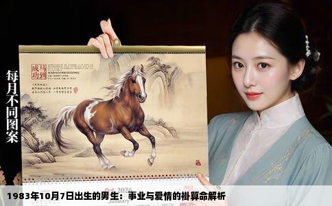 1983年10月7日出生的男生：事业与爱情的褂算命解析