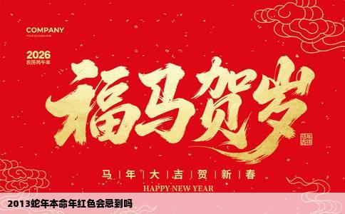2013蛇年本命年红色会忌到吗