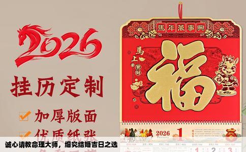 诚心请教命理大师，细究结婚吉日之选
