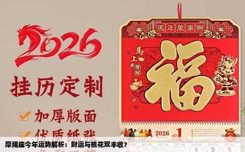摩羯座今年运势解析：财运与桃花双丰收？