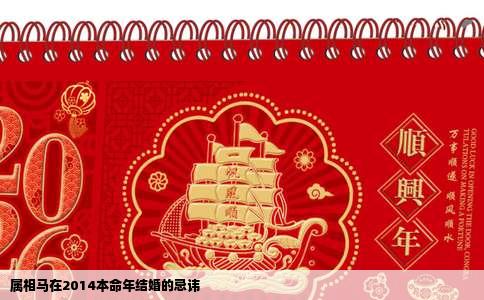 属相马在2014本命年结婚的忌讳