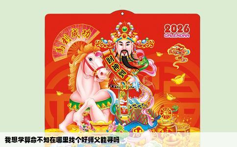我想学算命不知在哪里找个好师父能寻吗