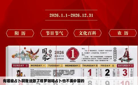 有哪些占卜啊我说除了塔罗咖啡占卜也不要中国的