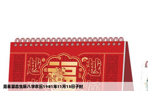 周易算命生辰八字农历1981年11月15日子时
