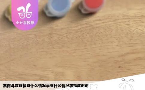 紫微斗数官禄宫什么情况事业什么情况求指教谢谢